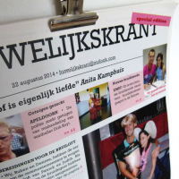 Huwelijkskrant voor bruidspaar Huwelijkskrant voor bruidspaar