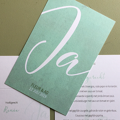Trouwkaart Fleur & Ad_Studio Spuk