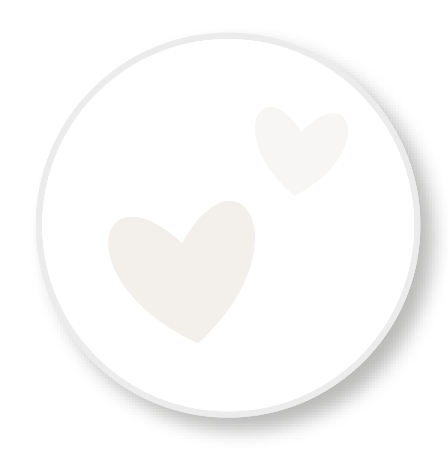Sluitsticker sluitzegel met twee lichte hartjes