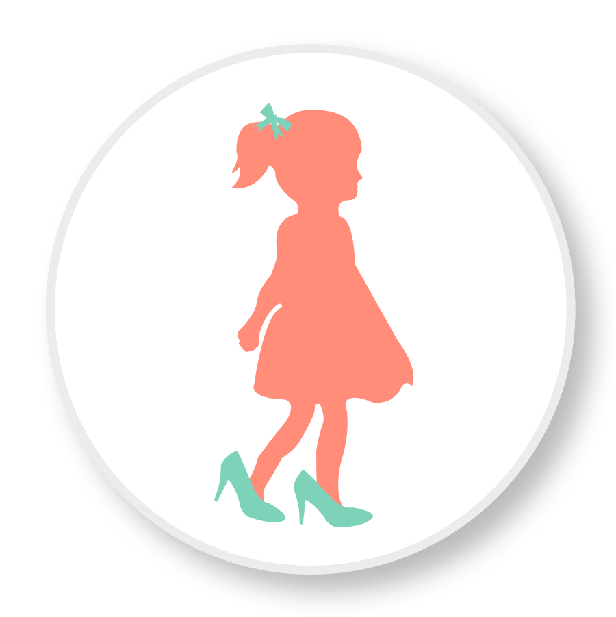 Sluitsticker sluitzegel meisje op hakken in roze