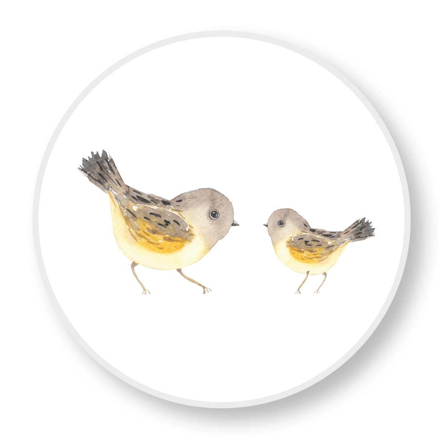 Sluitzegel sluitsticker vogels aquarel